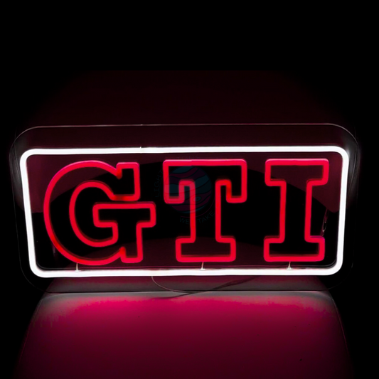GTI Led Neon Sign, GTI Neon Light, Light X Night GTI Neon Sign