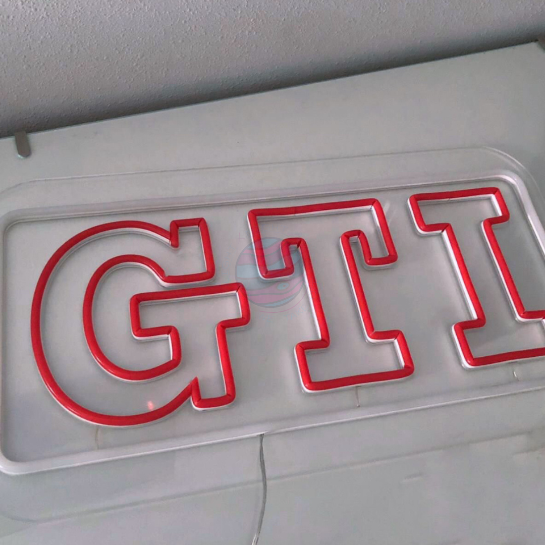 GTI Led Neon Sign, GTI Neon Light, Light X Night GTI Neon Sign