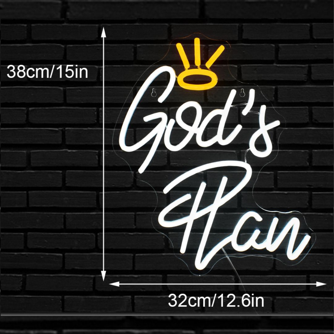 Drake God's Plan Neon Sign