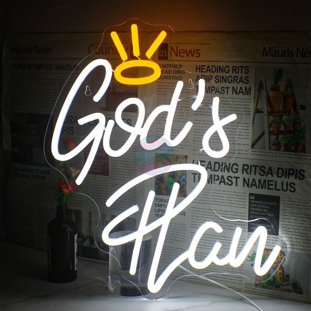 Drake God's Plan Neon Sign