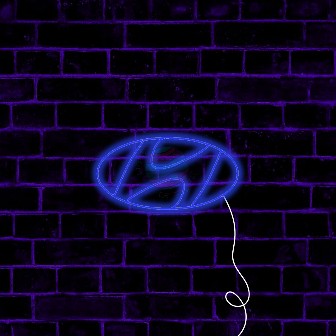Hyundai Neon Sign, Hyundai LED Sign, Mancave Light, Hyundai Decoration