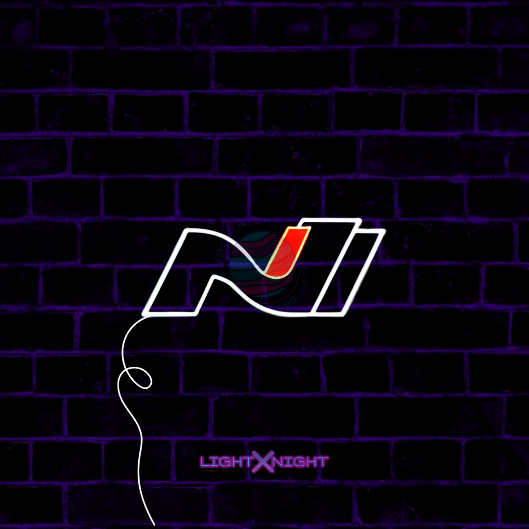Hyundai N Neon Sign, Hyundai N LED Sign, Mancave Light, Hyundai N Decoration