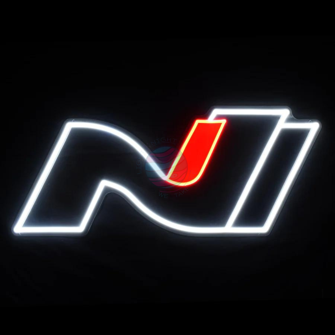 Hyundai N Neon Sign, Hyundai N LED Sign, Mancave Light, Hyundai N Decoration