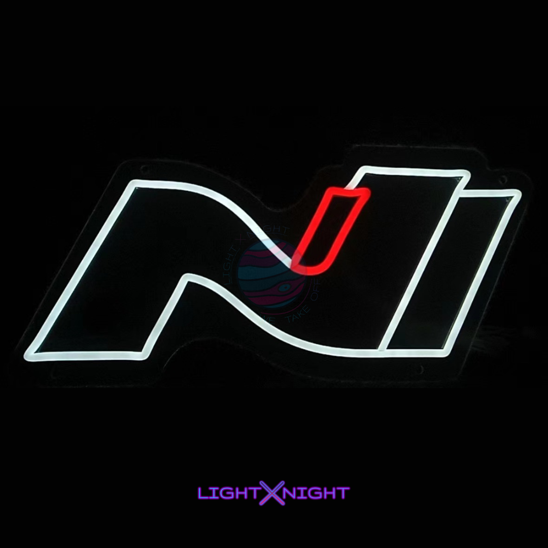 Hyundai N Neon Sign, Hyundai N LED Sign, Mancave Light, Hyundai N Decoration