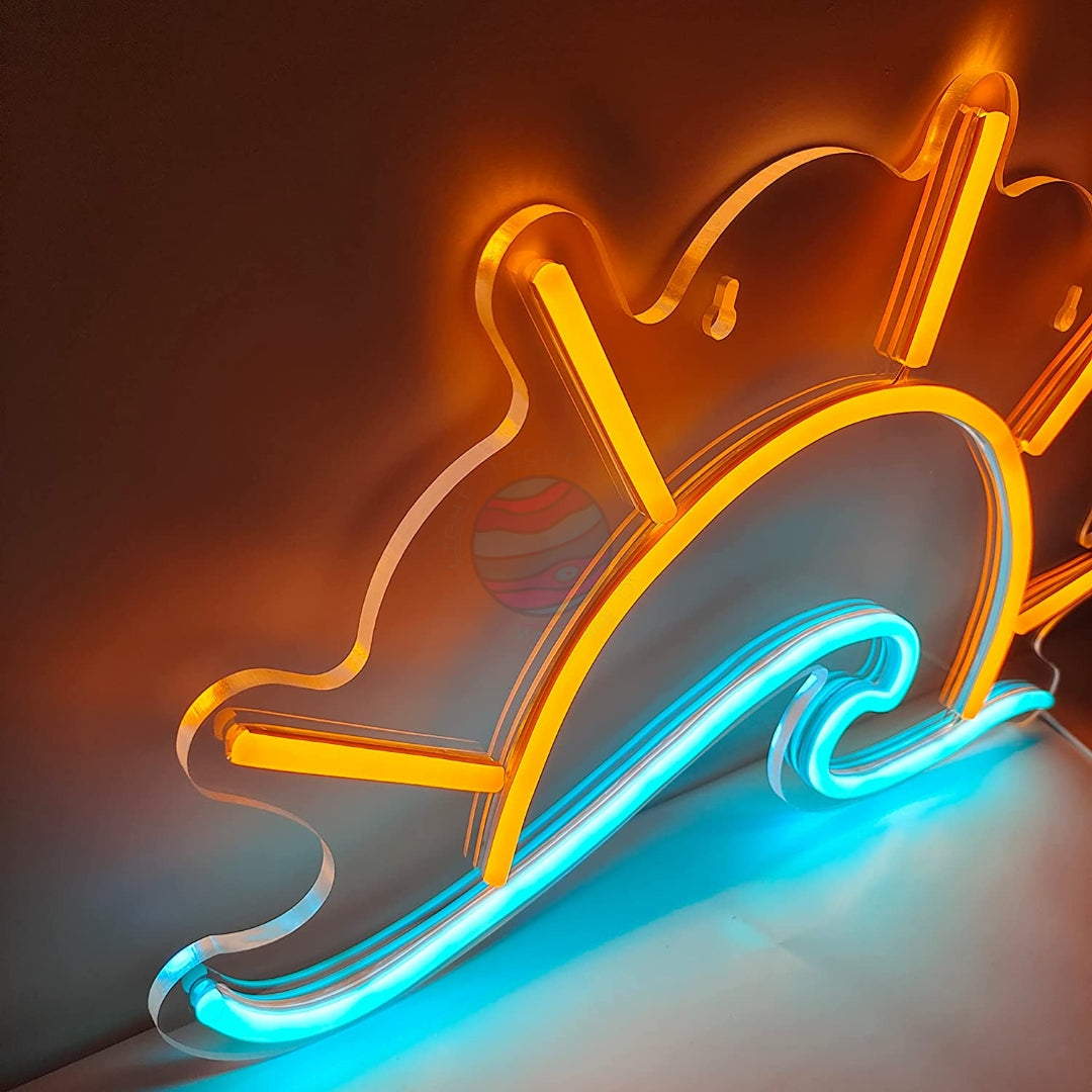 Sunset wave neon sign