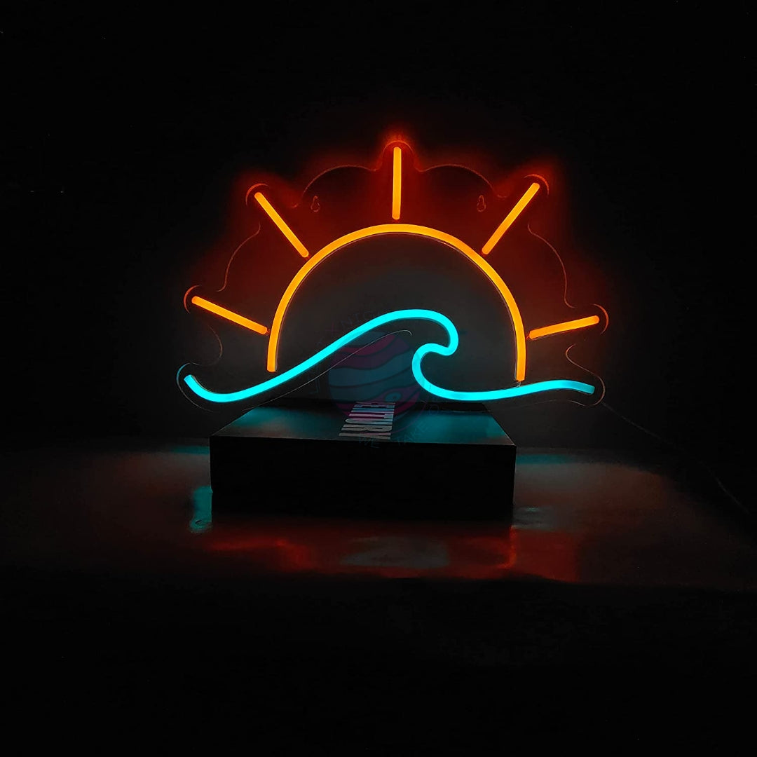 Sunset wave neon sign