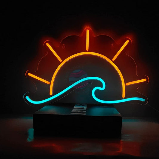 Sunset wave neon sign