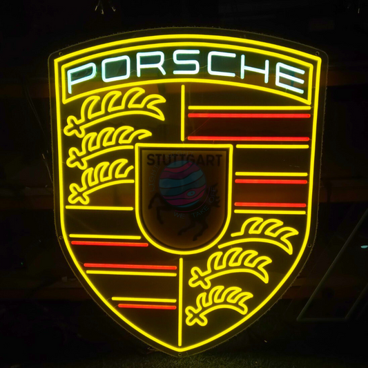 Porsche Led Neon Sign, Porsche Neon Light, Light X Night Porsche Neon Sign