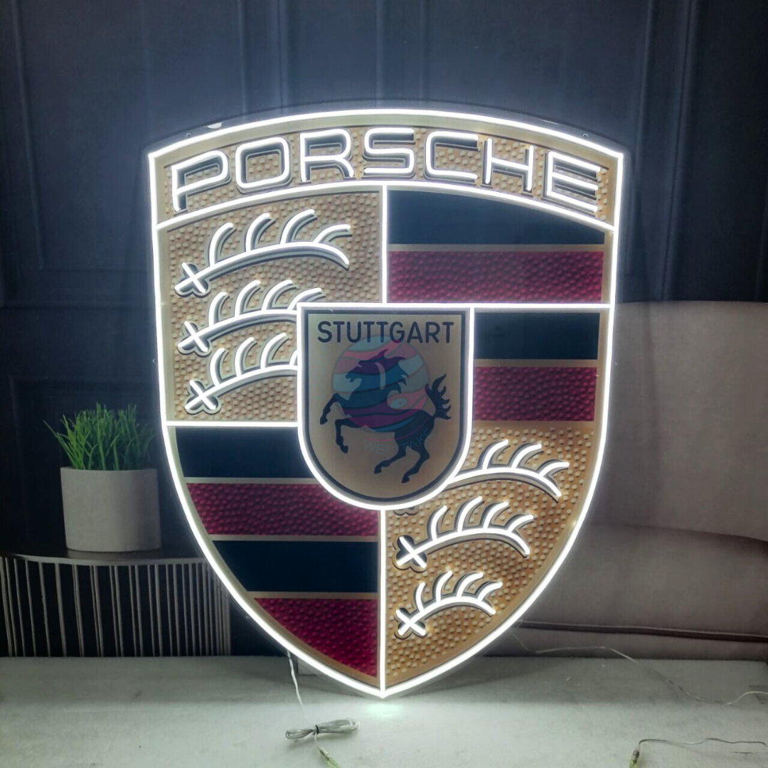 Porsche Led Neon Sign, Porsche Neon Light, Light X Night Porsche Neon Sign