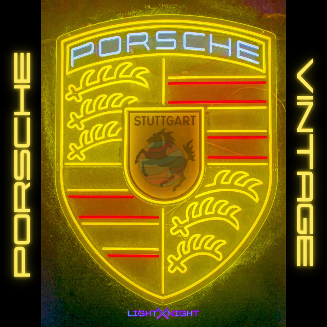 Porsche Vintage LED neon sign product view