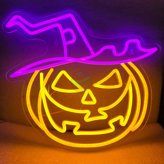 Pumpkin Witch Neon Sign