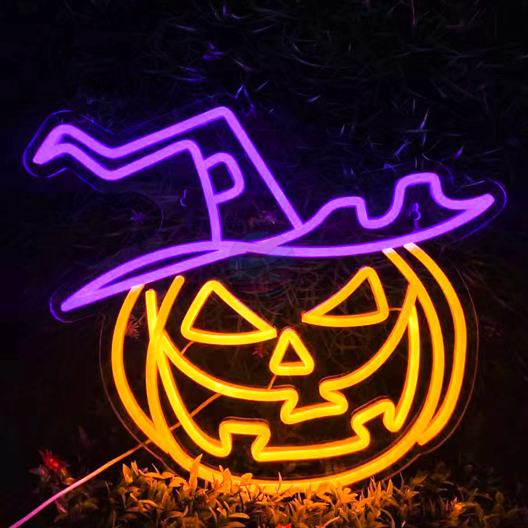 Pumpkin Witch Neon Sign