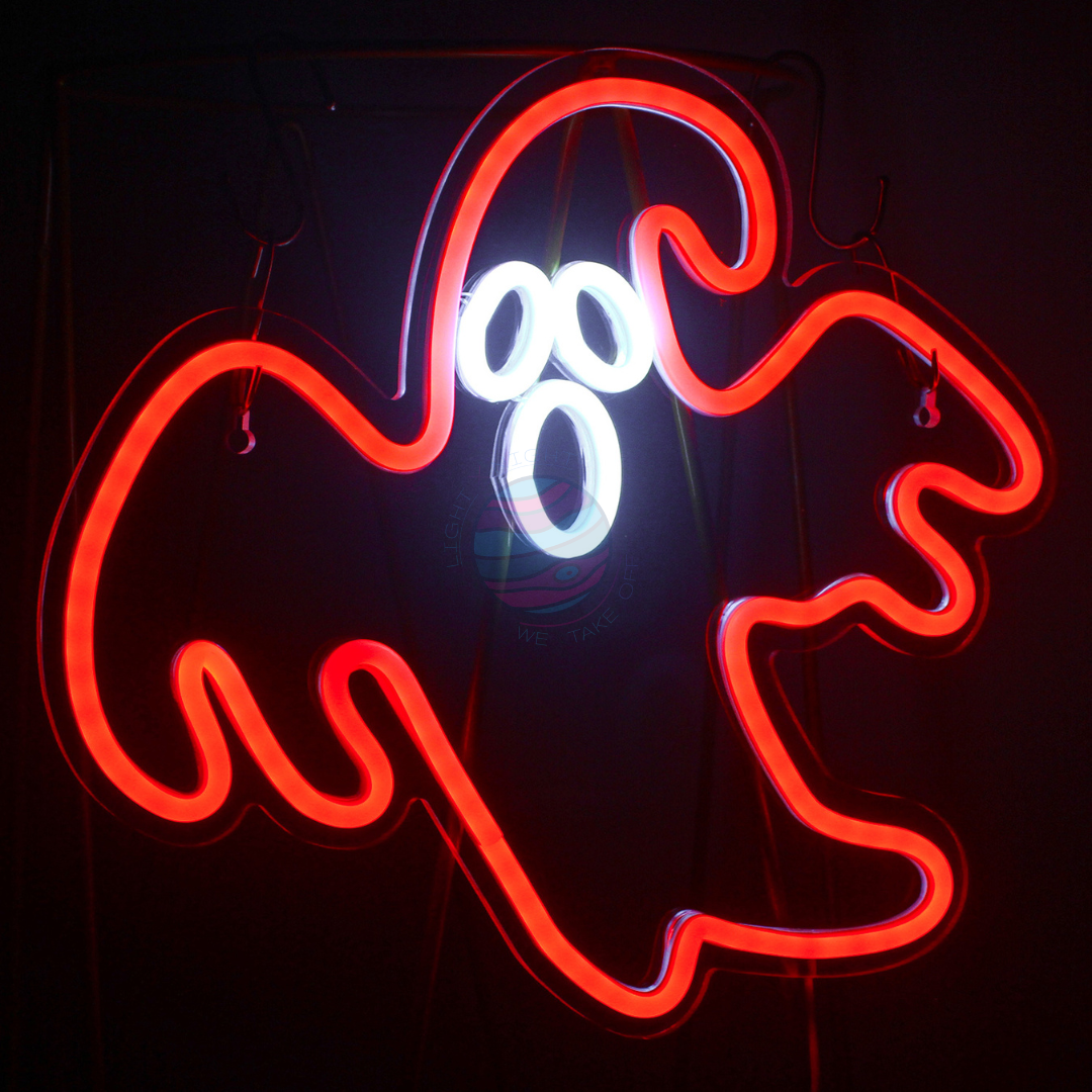 Ghost Neon Sign, Halloween Decoration, Ghost Halloween Decoration