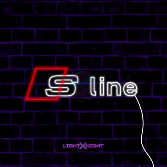 Audi S Line Led Neon Sign, Audi S Line Neon Light, Light X Night Audi S Line Neon Sign
