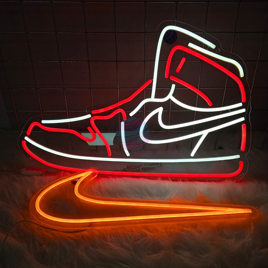 “Swoosh" Cutout Neon Sign