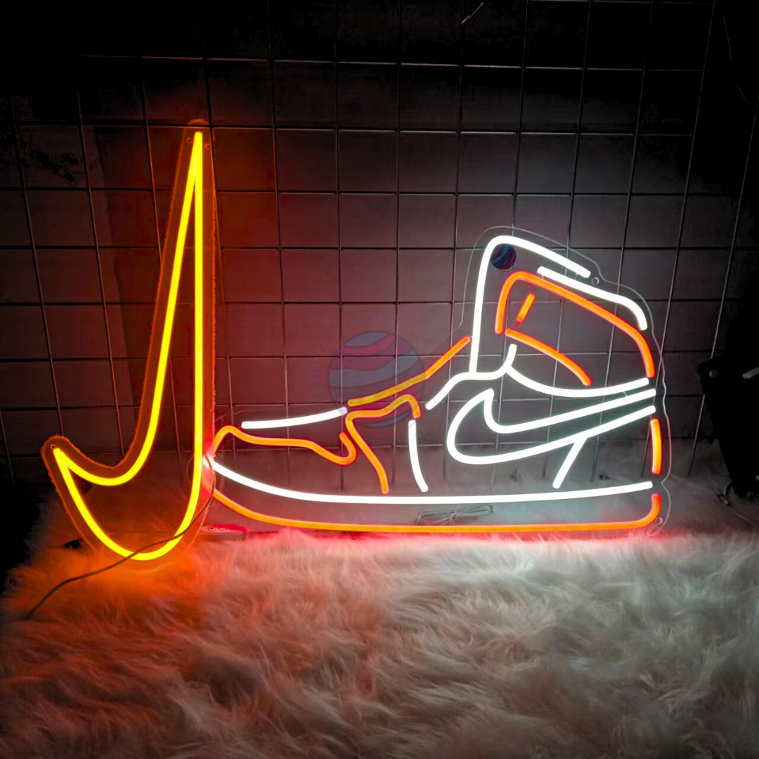 “Swoosh" Cutout Neon Sign