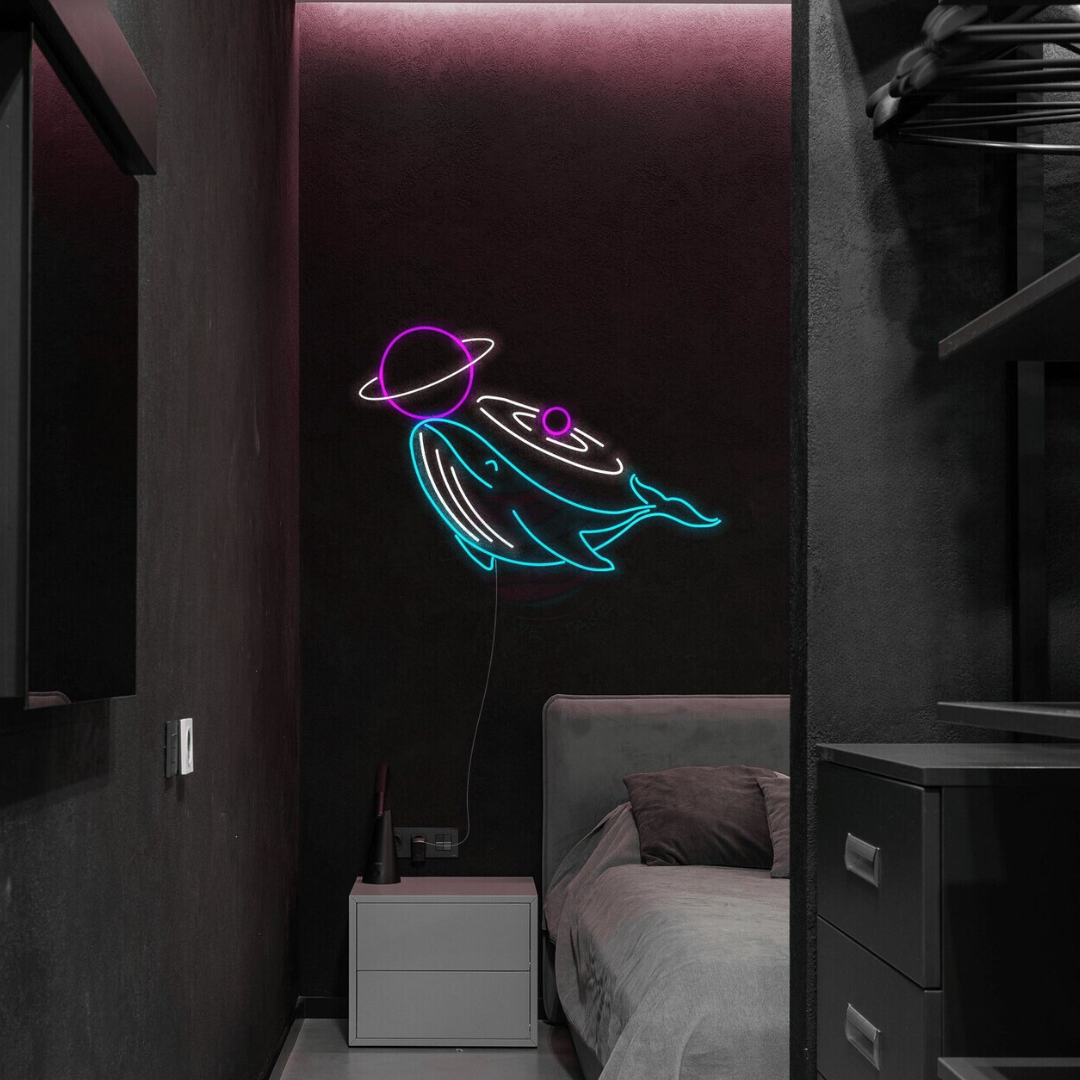 Space Whale Led Neon Sign