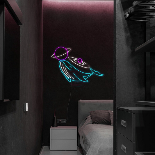 Space Whale Led Neon Sign