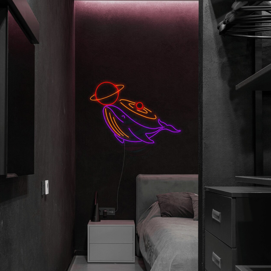 Space Whale Led Neon Sign