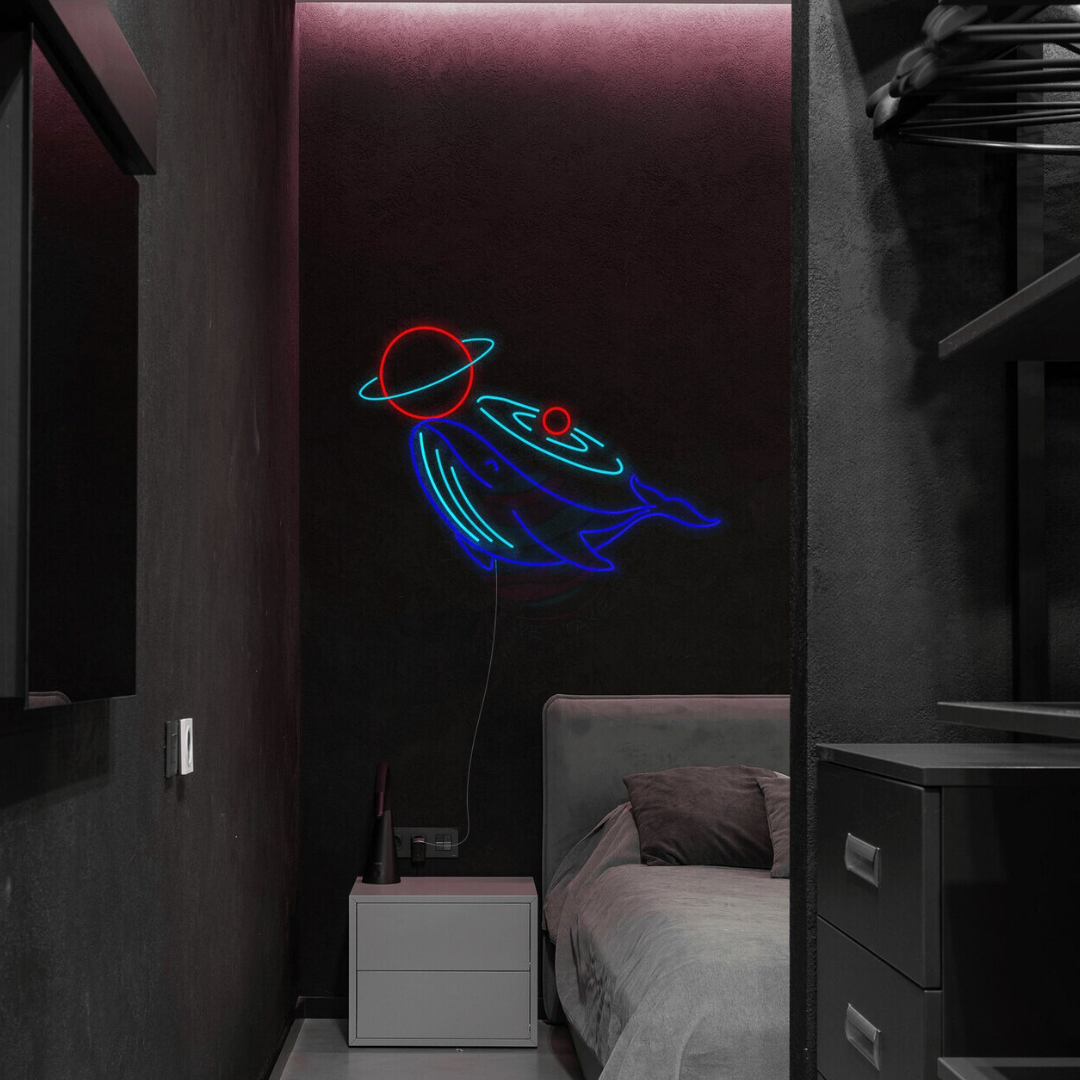 Space Whale Led Neon Sign