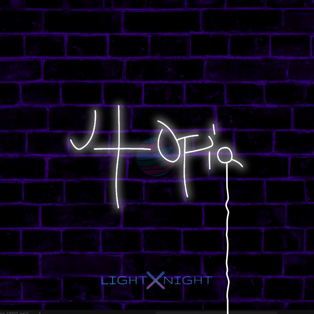 Travis Scott handwritten "Utopia" Neon Sign
