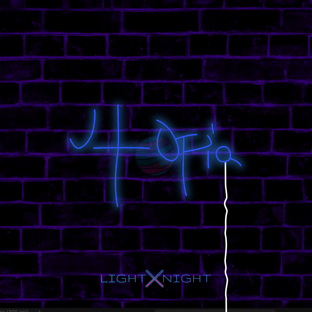 Travis Scott handwritten "Utopia" Neon Sign