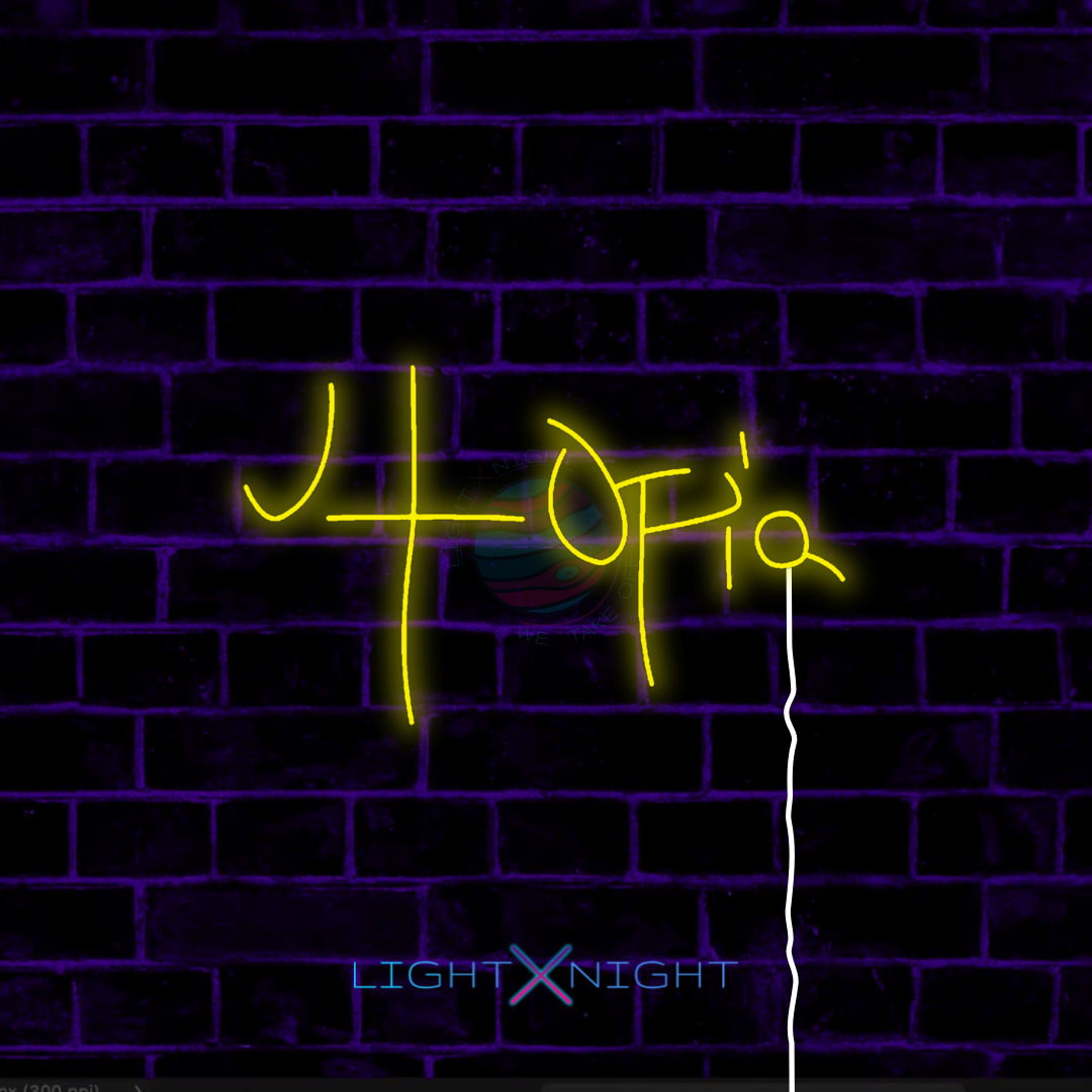 Travis Scott handwritten "Utopia" Neon Sign