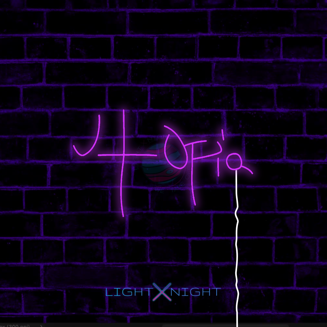 Travis Scott handwritten "Utopia" Neon Sign