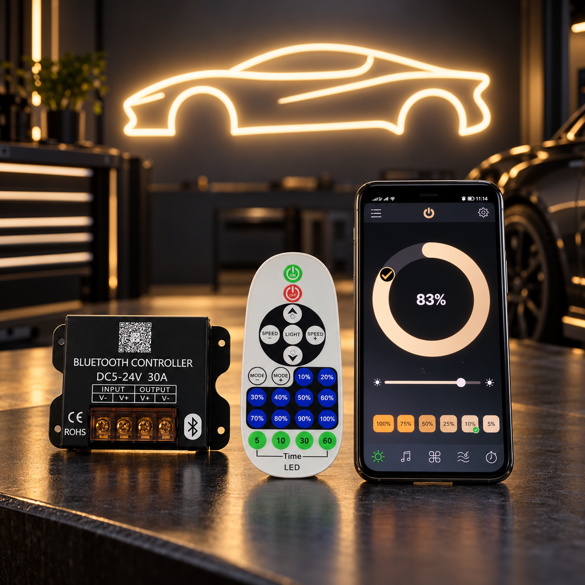 Bluetooth Smart Dimmer for LED Neon Signs