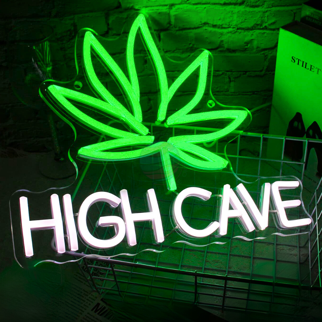 "High Cave" Neon Sign