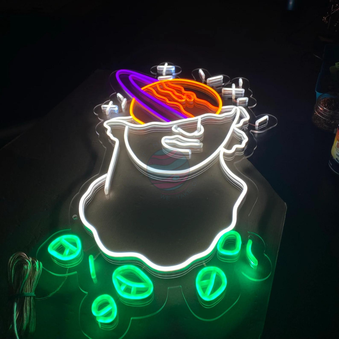 Space Neon Sign, Space Decoration, Aesthetic Neon Sign