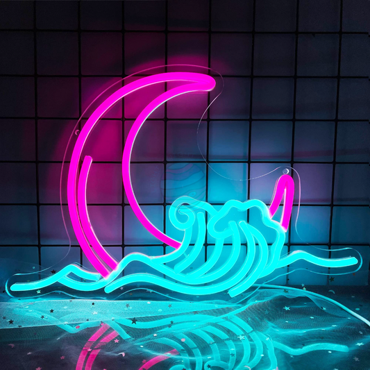 ״Moon Setting" Neon Sign