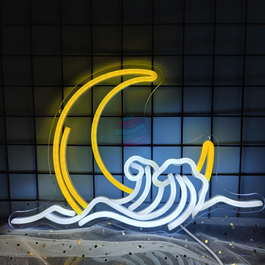 ״Moon Setting" Neon Sign