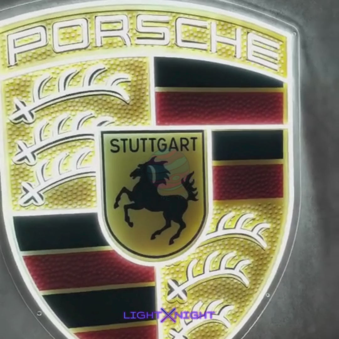Porsche Led Neon Sign, Porsche Neon Light, Light X Night Porsche Neon Sign