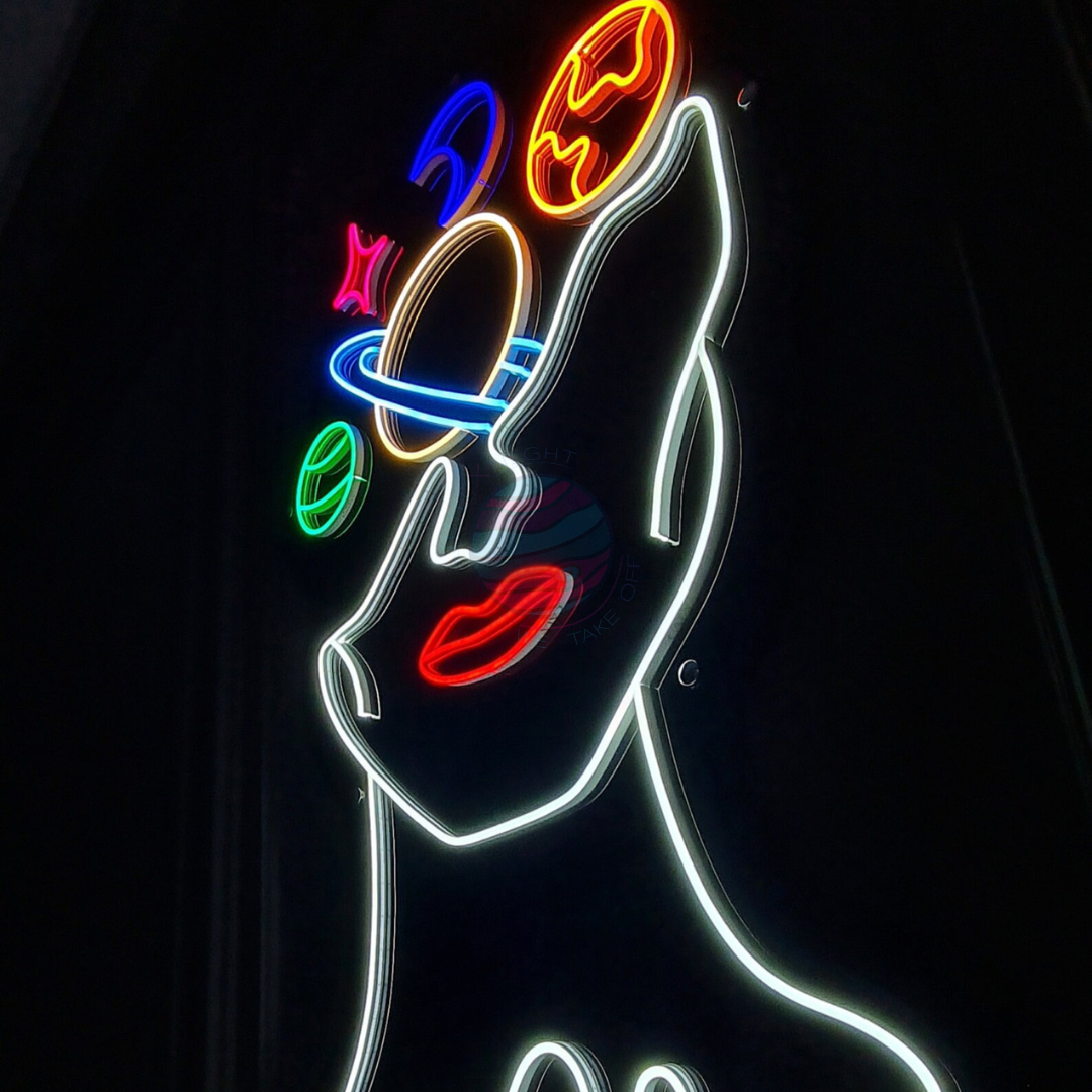 Space Neon Sign, Galaxy Neon Sign, Planets neon sign