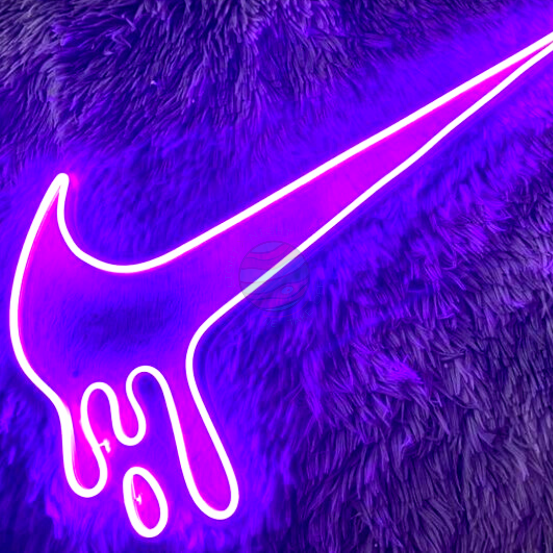 Swoosh Drippin Neon Sign Light X Night