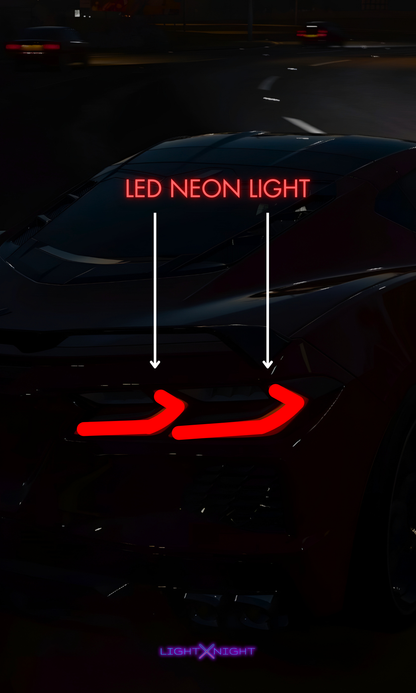 Corvette C8 Rear Neon Poster