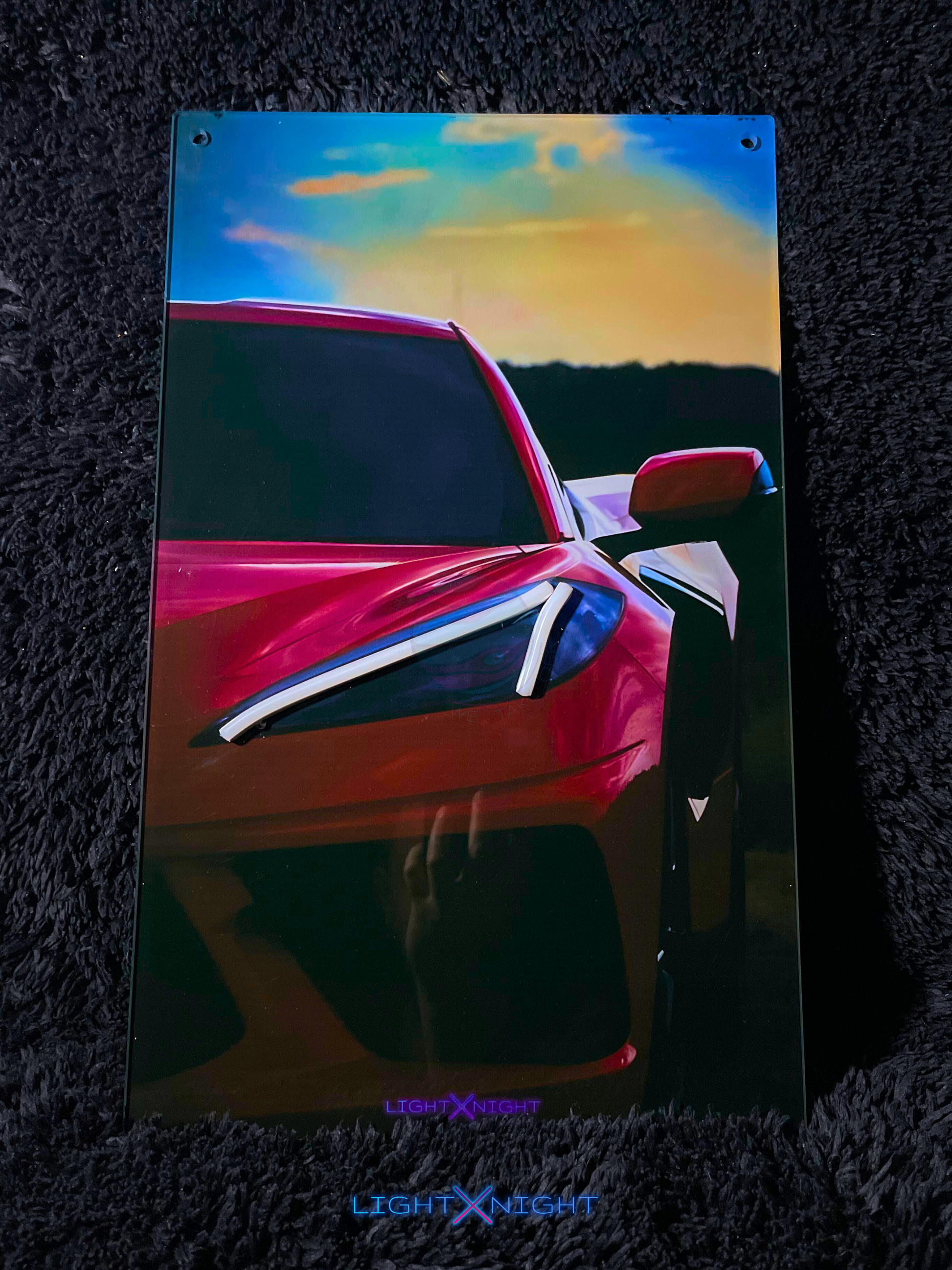 Corvette C8 Neon Poster