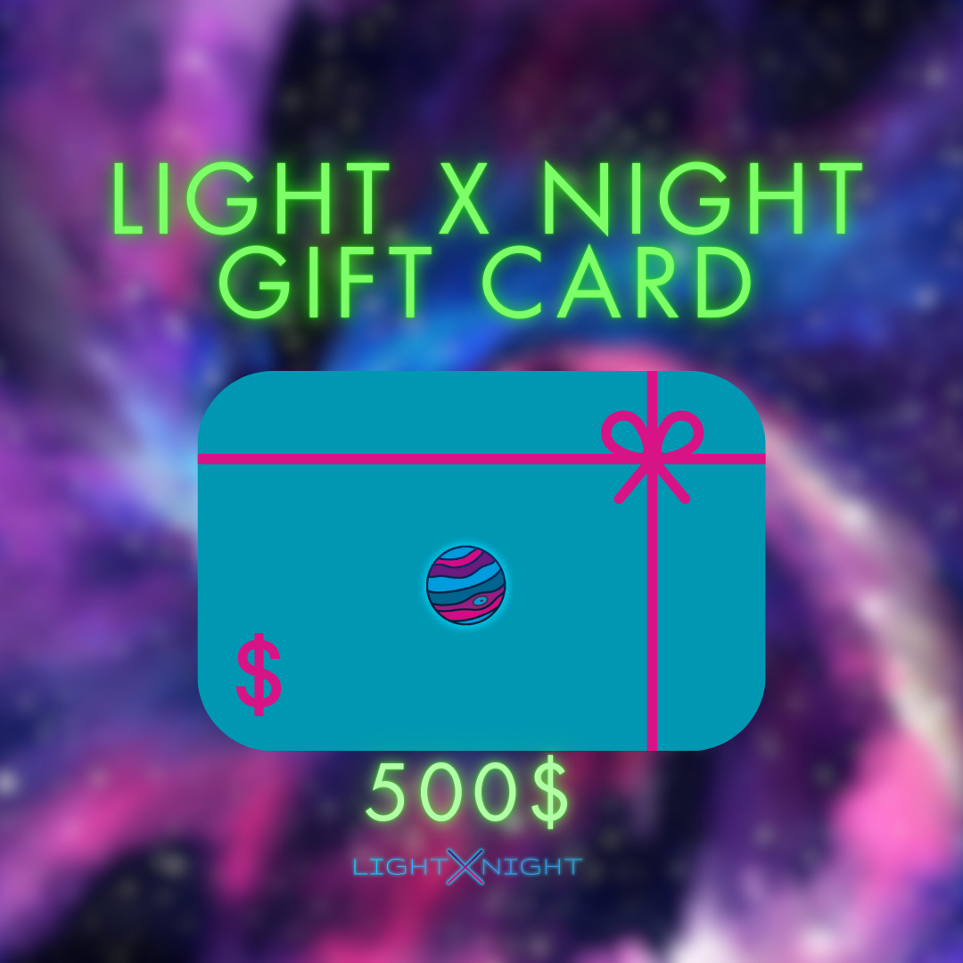 Light X Night Gift Card, Neon Sign Gift Card, Neon Lights Gift Card, Free Neon Sign