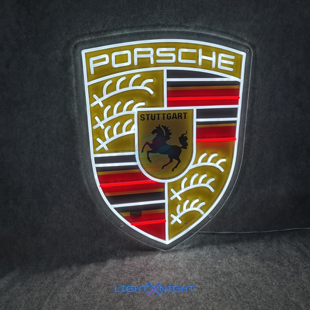 Porsche Led Neon Sign, Porsche Neon Light, Light X Night Porsche Neon Sign