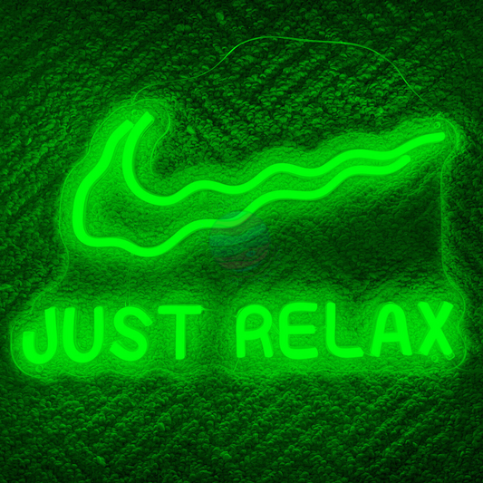 Nike Neon Sign, Swoosh Neon Sign, Just Relax Neon Sign