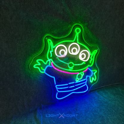 Pizza Planet Alien Neon Sign