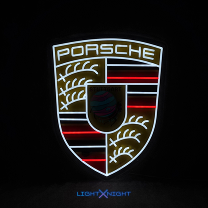 Porsche Led Neon Sign, Porsche Neon Light, Light X Night Porsche Neon Sign