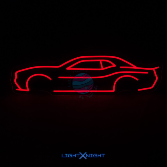Dodge Challenger Silhouette Neon Sign