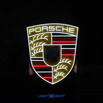 Porsche Led Neon Sign, Porsche Neon Light, Light X Night Porsche Neon Sign