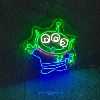 Pizza Planet Alien Neon Sign