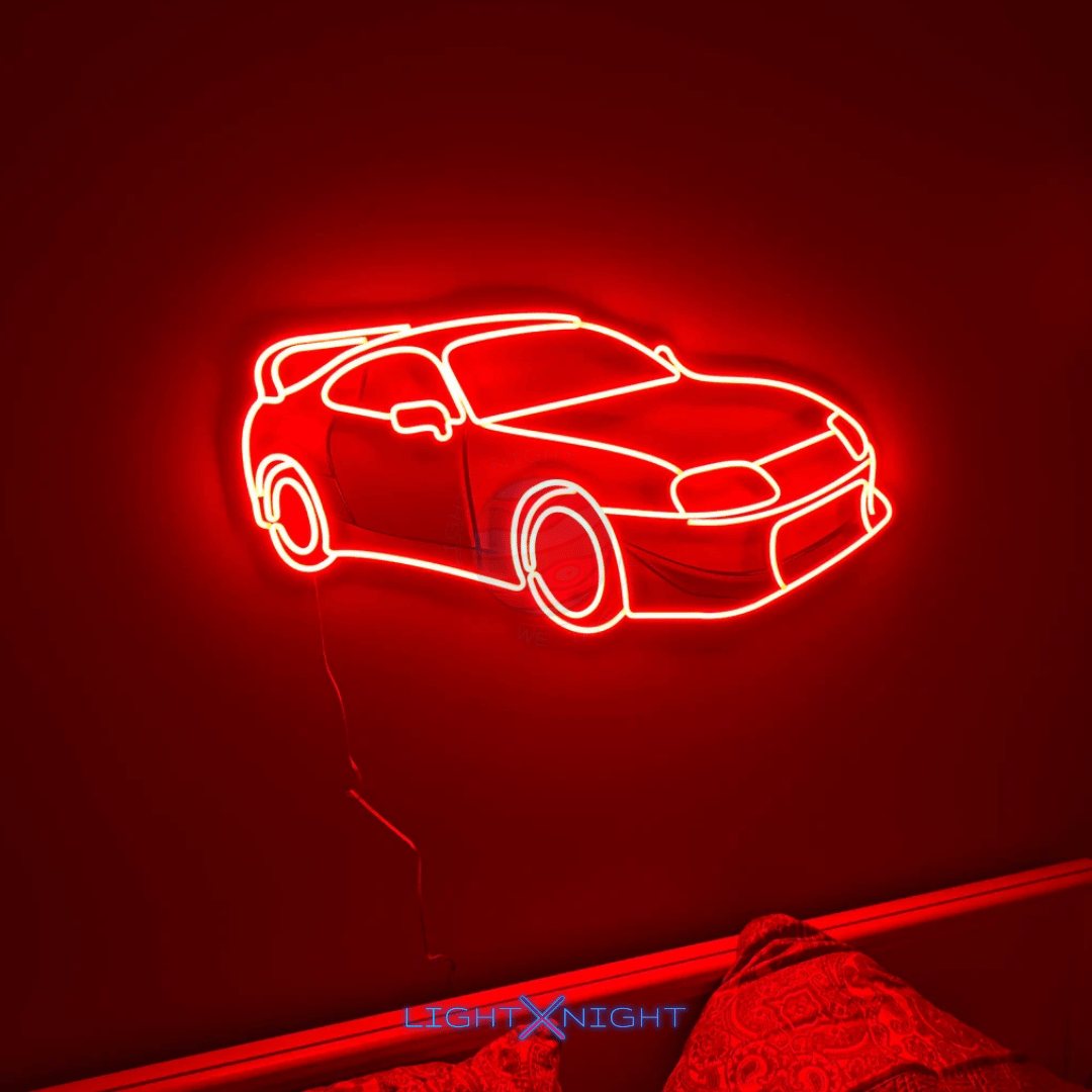 Toyota Supra Silhouette Neon Sign