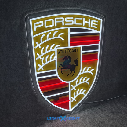 Porsche Led Neon Sign, Porsche Neon Light, Light X Night Porsche Neon Sign