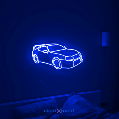 Toyota Supra Silhouette Neon Sign