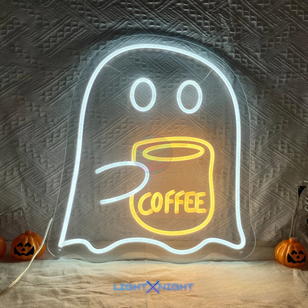 Coffee Ghost Neon Sign